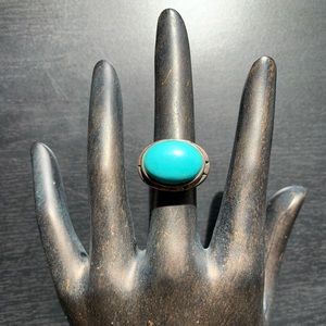 Stunning Robins Egg Blue Turquoise Sterling Ring